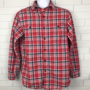 L.L. Bean Shirt Casual Button Down Tartan Plaid